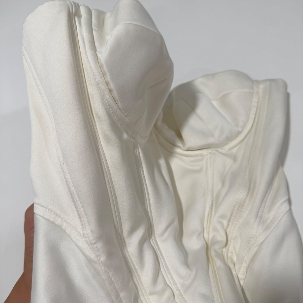 House of CB Simone Ivory Satin Boned Corset Top Strapless SB4654 Size S - Picture 4 of 10